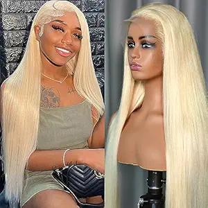 Nicele Ann 30 Inch 613 13x6 Lace Front Wig Human Hair 200 Density 613 Lace Front Wig Human Hair Straight Blonde Wig Human Hair Blonde Lace Frontal Wigs Pre Plucked (30 Inch, 613 13x6 Straight)