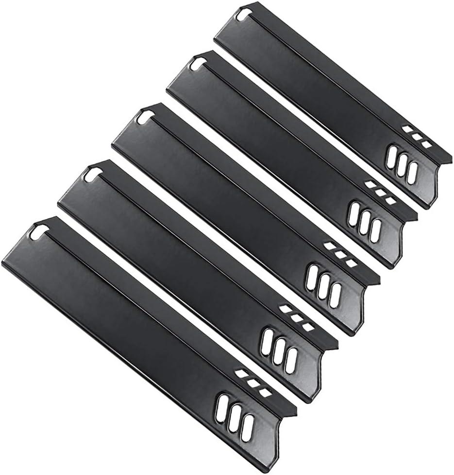 Grill Heat Plate for Dyna-Glo Grill Parts DGF493BNP DGF510SBP DGF510SSP, Porcelain Burner Covers for Backyard BY13-101-001-13, BY14-101-001-02, BY15-101-001-02 Uniflame GBC1059WB 15 Inch (5 Pack)