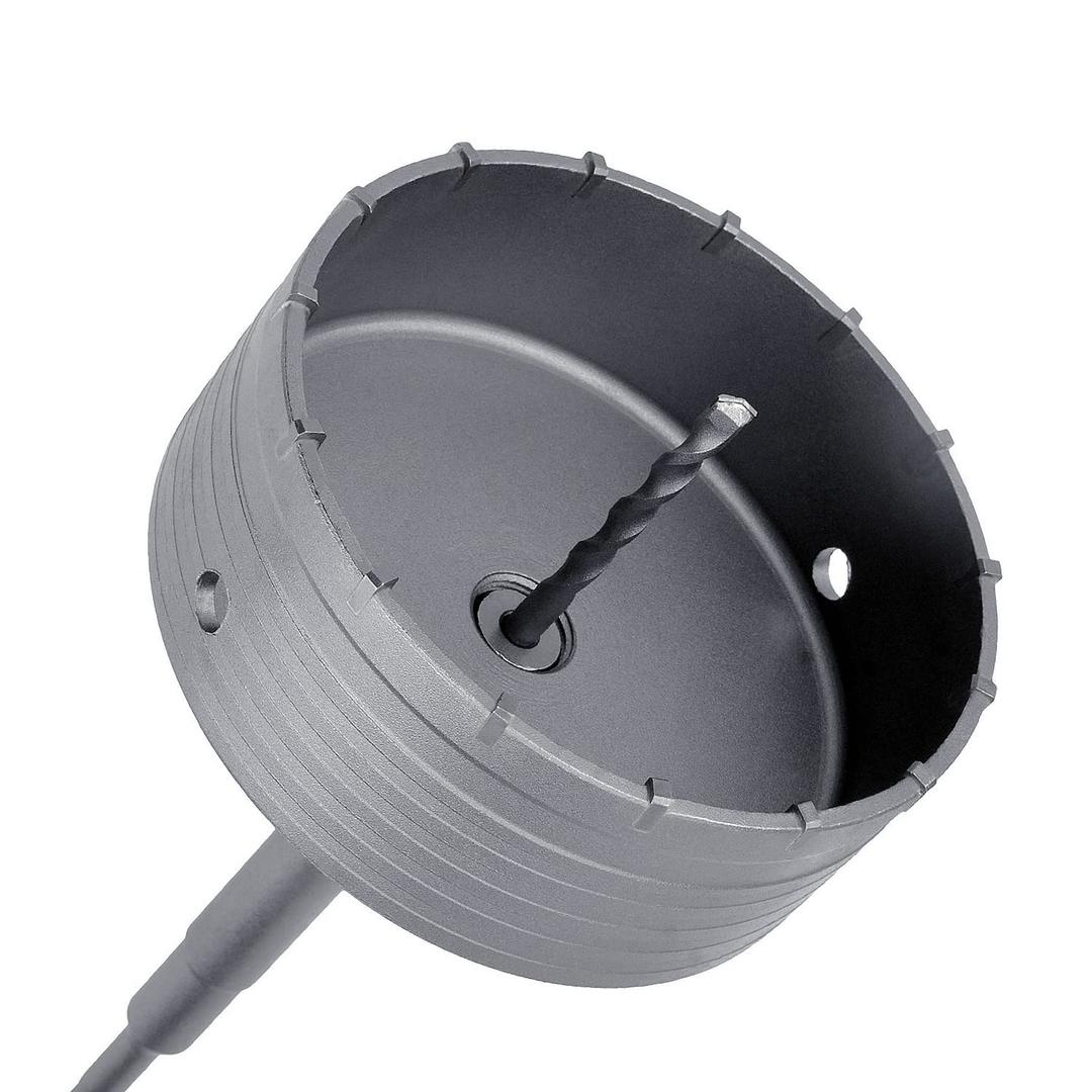 6 inch / 152mm Concrete Hole Saw with 220mm SDS Plus Shank Connecting Rod,Tungsten Carbide Teeth Cement Hole Saw for Cement Brick Concrete Stone Wall (6 inch (152mm))