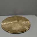 Round Placemats Gold Metallic Set of 6 Vinyl Hollow Placemats 15 Inch, Washable Easy Clean Wipeable Non Slip Stain Heat Resistant Dining Table Place Mats for Wedding Party Decoration by Snowkingdom