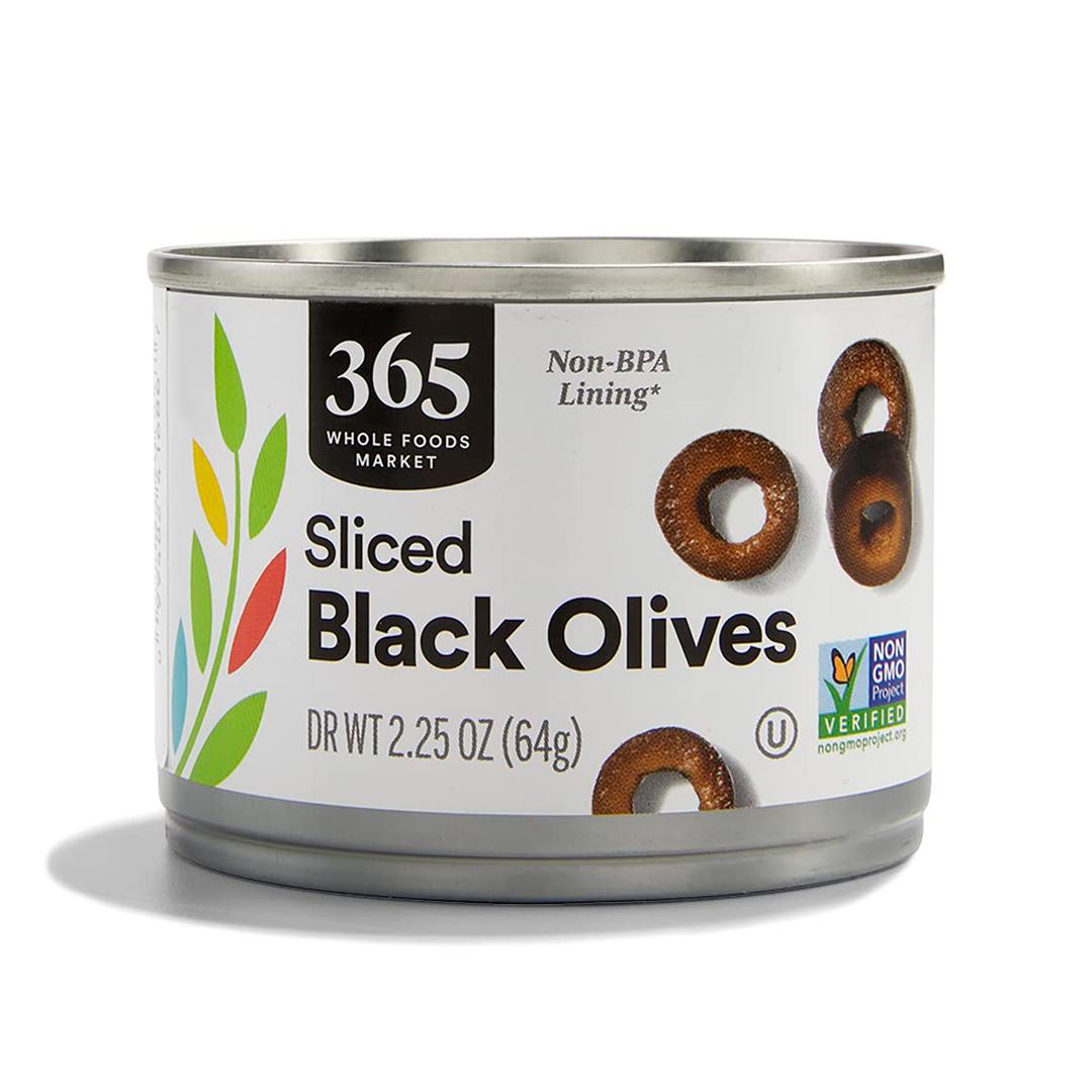 365 by Whole Foods Market, Ripe Sliced Olives, 2.25 Ounce (BBD: 05/05/2029)