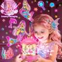 Little Mermaid Toys, 15 Soothing Sounds+18 Films+378 Colors Kids Night Light Projector, 360+Remote+Cordless+Pink Mermaid Birthday Gifts for Girls, Princess Toys Princess Room Decor[Dreamy Packaging]