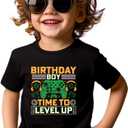 Birthday Boy Toddler T-Shirt, Happy Birthday Dude Shirt (Black)