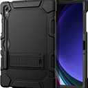 Case for Samsung Galaxy Tab S10 Lite / S10 FE / S9 FE 5G 10.9 Inch / Galaxy Tab S9 11 inch 2023 with S Pen Holder/ Kickstand, Military Grade Shockproof Protective Tablet Cover (Black)