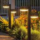 Solar Pathway Lights Outdoor Waterproof, 4 Pack with 8 Head Solar Lights Outdoor Super Bright Up to 12Hrs, Auto On/Off Garden Light for Yard Patio Path Walkway Driveway Outside Decor