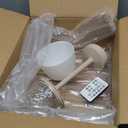 Spa-Like Shower Lamp - Waterproof Bathroom Lamp with 16 Color Ocean Wave Projector, Rechargeable Shower Light with Touch & Remote Control, Cordless Light for Inside Shower/Bathtub (Beige)