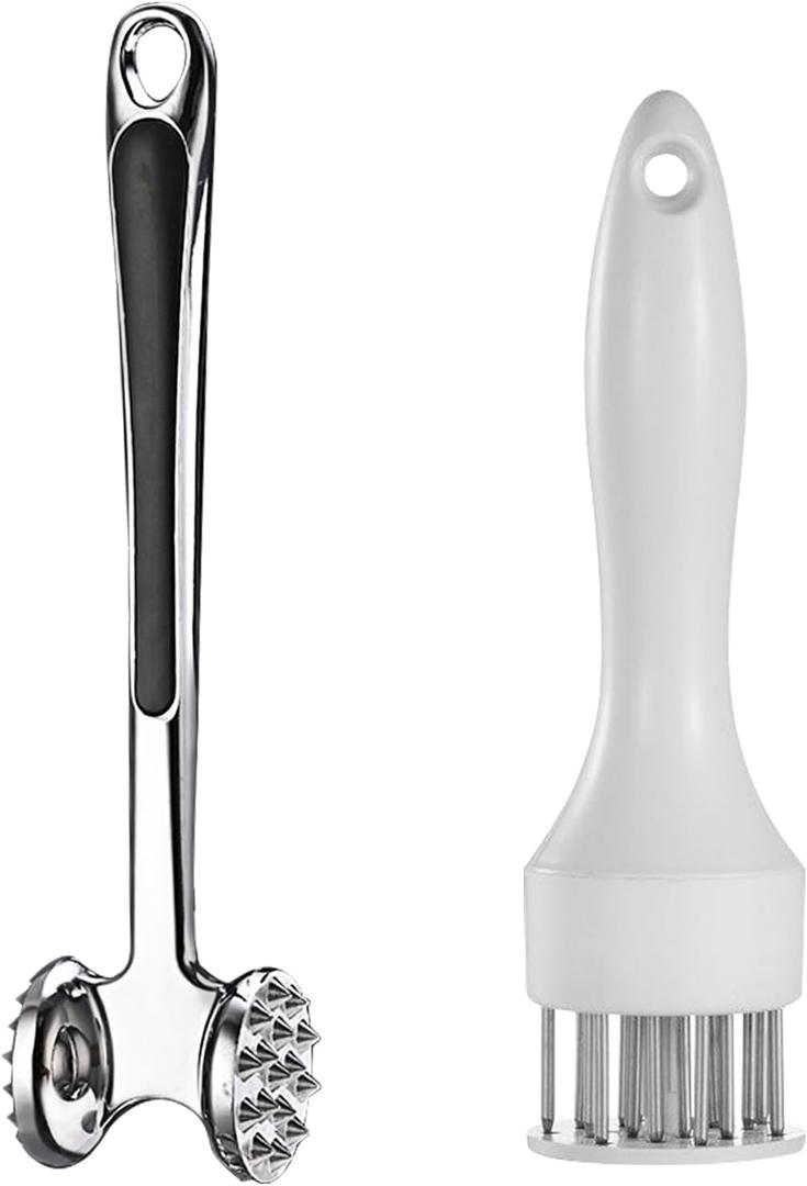 2-piece set meat tenderizer,meat tenderizer tool,meat mallet,Tenderizes meat, makes steaks evenly thick, helps marinate and shortens cooking time