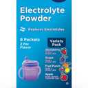 Amazon Basic Care Electrolyte Powder Variety Pack, Apple, Fruit Punch, Grape, Strawberry, 8 Count (EXP 02/12/28)