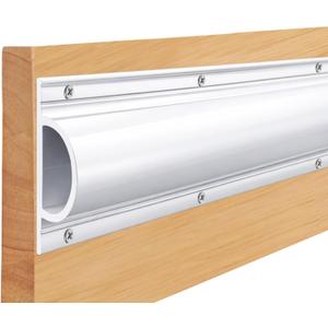 Frienda 16 Ft Standard D Dock Bumpers, Full Face Edging Side Gard PVC Profile Dock Guard for Straight Edge and Side Full Protection Boat Protection, White