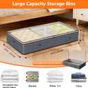90L Under Bed Storage Containers,4-Pack Closet Organizers and Storage Bins,for Organization and Storage Clothes, Shoes, Blankets & Pillows,Visible Transparent Top Storage Bins with Lids, Grey
