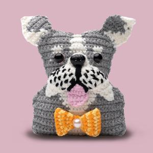 LilyCleo Crochet Beginner Kit, Emotional Support Crochet Kits with Step-by-Step Video, Positive Crochet Animals with Easy Peasy Yarn, Crochet Hook, Beginners Crochet Kit Gift for Kids, Adults (Bull)