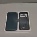 TUCCH 2-in-1 Removable Case Wallet for iPhone 17 Pro (6.3") 2025, Detachable Wrist Strap, 4 Card Holders RFID Blocking, Wireless Charging, Stand, Magnetic, PU Leather Shockproof Cover, Bluish Green