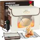 Foldable Bread Proofing Box - 36L Large Dough Proofer with 3-Sided Heating, 24H Timer+Temp Control(50-113) with Front Window & Metal Rack for Sourdough, Yogurt & Bread Baking