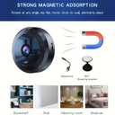 Mini WiFi Security Camera, 1080P HD, Motion Detection, Night Vision, Magnetic Mount, Battery/USB Powered, Perfect for Indoor and Outdoor Security and Pet/Baby Monitoring​