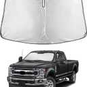 EcoNour Windshield Sunshade Compatible for Ford Super Duty F250 F350 F450 F550 2017-2024 2025 2026, Sun Visor for Front Windshield & Window Sun Shade Cover, UV Heat Protector, Car Accessories
