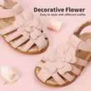 DREAM PAIRS Girls Ksd214 Closed-Toe Flower Summer Dress Sandals Shoes Pink, Size 10 Toddler