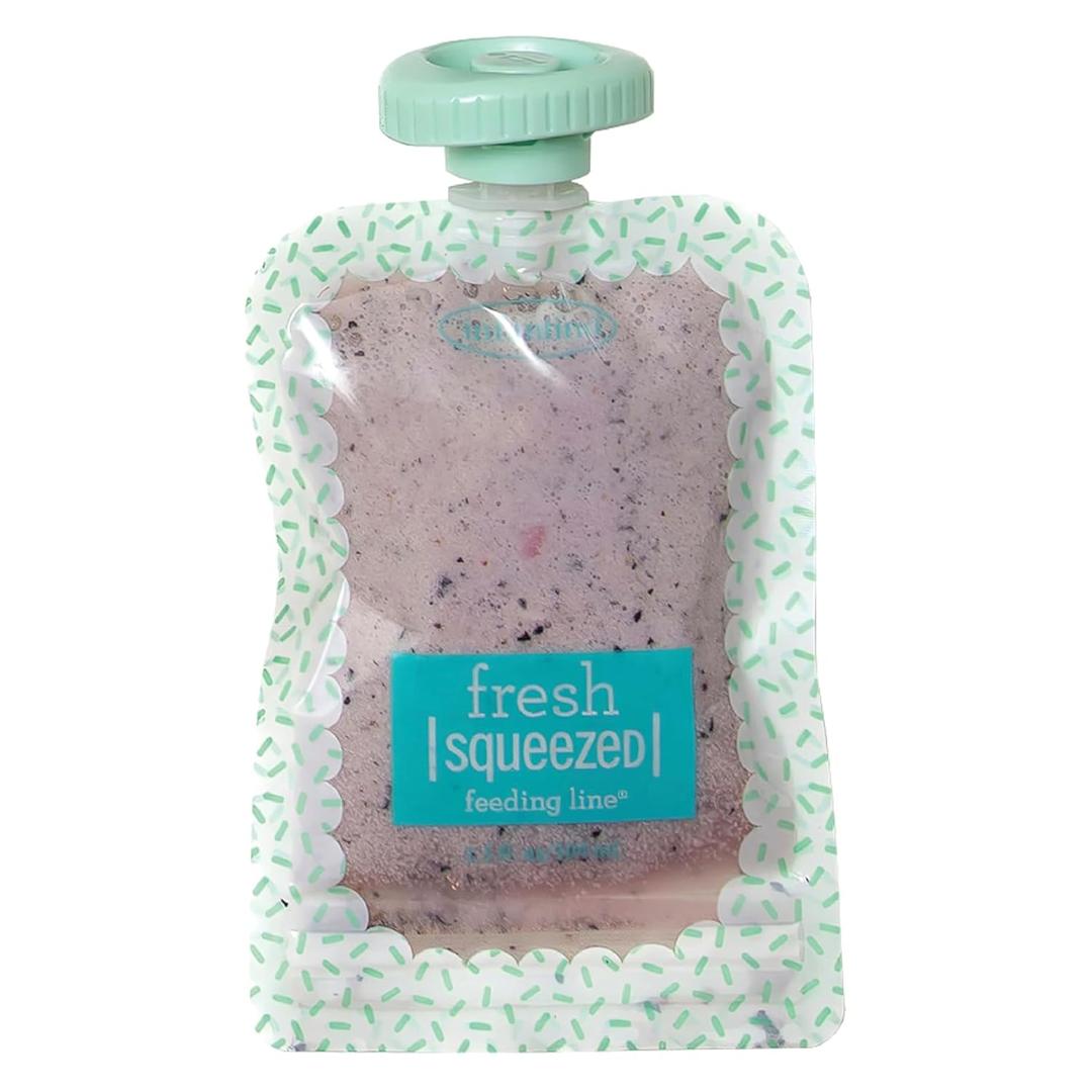 Infantino Reusable Squeeze Pouches for Homemade Baby Food, 3.5 oz, Pack of 25 - BPA, PVC, and Phthalate-Free, Freezer-Safe, with Clear Window and Labeling Space