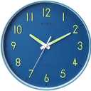 MEIRED Night Light Wall Clock 12 Inch Silent Non Ticking Battery Operated Wall Clocks Glow in The Dark, Lighted Up Wall Clock for Bedroom Living Room/Kitchen, Blue B