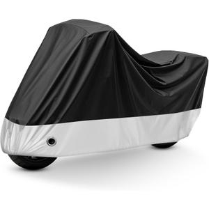 XYZCTEM All Season Black Waterproof Sun Motorcycle Cover,Fits up to 108" Motors