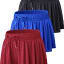 1 or 3 Pack Women’s Flowy Athletic Shorts – 2-in-1 Butterfly Running Shorts with Built-in Spandex Liner, Casual Workout Gym (Set 10, Large)