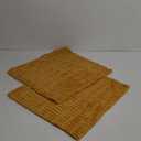 MIULEE Gold Yellow Corduroy Decorative Throw Pillow Covers Pack of 2 Soft Striped Pillows Pillowcases with Broad Edge Winter Modern Boho Home Decor for Couch Sofa Bed 18x18 Inch