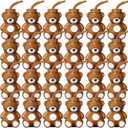 Maxdot 24 Pcs Bear Cups with Straws, 10 oz Plastic Bear Shape Cup Reusable Creative Cups Bulk for Baby Shower Birthday Party Favor Gift