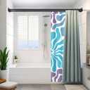 Creatyi 28 to 75 Inches Double Shower Curtain Rod Adjustable Double Shower Curtain Rods for Bathroom (28 to 75'', Black)