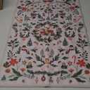 Lahome Indoor Christmas Rug 2x3 Small Kitchen Bathroom Rugs for Entryway,Washable Soft Non-Slip Christmas Tree Santa Claus Area Rug,Door Mat for Winter Living Room Bedroom Holiday Decor(2x3,Red)