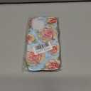 XIZYO Case for iPhone 13 Pro, Colorful Retro Oil Painting Flower Cute Floral Aesthetic Curly Wave Frame Hybrid Protective 2-Layer Hard Shell Soft TPU Shockproof Cover Women Girls-Rose Flower/Blue