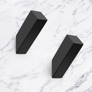NINETREX Black Towel Hooks Matte Black Robe Hook, Modern Towel Hooks SUS 304 Stainless Steel Heavy Duty Wall Hooks Waterproof for Bathroom Bedroom Entryway Coat mudroom Garage, Wall Mounted 2 Pack
