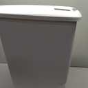 simplehuman 40 Liter / 10.6 Gallon Slim Kitchen Step Trash Can With Secure Slide Lock, White Plastic
