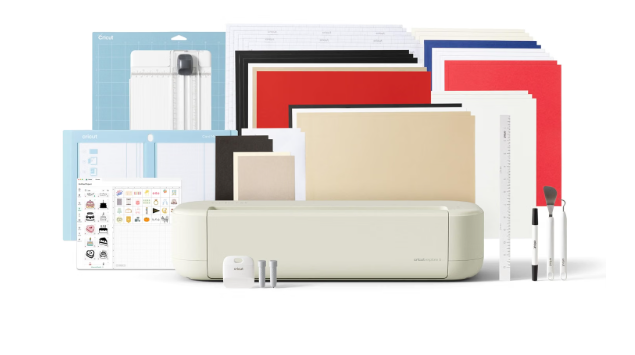 Cricut Explore® 5 Essential Bundle + Digital Content, Taupe
Includes Supplies for 65 Projects + Bonus Digital Content - Works with 100+ Materials - Sleek, Simplified Design