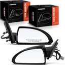 A-Premium Pair (2) Driver and Passenger Side Power Door Mirror - Compatible with Chevrolet Impala 2006-2013, Impala Limited 2014-2016 - Non Heated, Non-Folding Black Outside Rear View Mirror