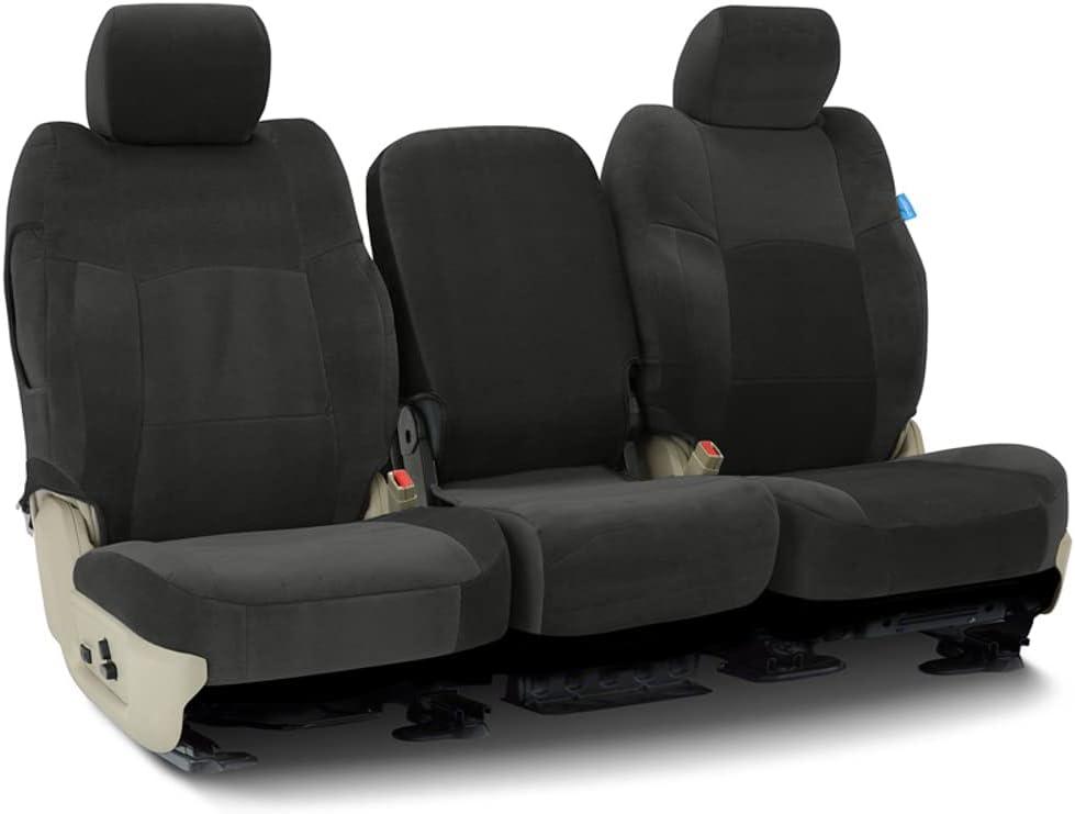 Coverking Custom Fit Seat Cover Designed for Select Honda Models: 1 Row, Velour Fabric, Charcoal Solid