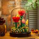 Mulyric Flower Bouquet Building Set with LED Lighting, 596 PCS Roses Sets with Cover Botanicals Building Blocks for Adults/Kids, Birthday Mother's Day Valentines Day for Mom Women Girls