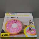 Good Banana Donut Floor Floatie, Kids Round Floor Pillow Seating, Soft Comfortable Cushion, Inflatable Seat, Fun & Colorful Decor for Bedroom, Playroom, Reading Nook, Living Room, & Dorm Room, Multi