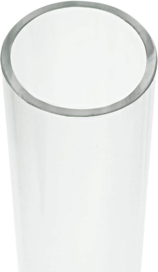 Source One Unbreakable Polycarbonate Unbreakable Round Clear Tube 1/2, 1, & 1 1/2 Inch Diameter (1/2 Inch Diameter, 12 Inch Long)