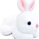 White Bunny Rabbit Stuffed Animal, 8'' Cute Rabbit Stuffed Animals for Baby Girl Gifts, Kawaii Rabbit Plush Toys for Kids, Easter Bunnies Plushies Gifts, Party Favors, Christmas Decoration