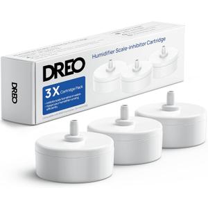 DREO Scale-Inhibitor Cartridge 3-Pack for Humidifiers HM735S, Prevent Mineral Build-up, Extend Humidifier Life, Safe Material