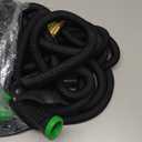 Flexi Hose Expandable Garden Hose with 8 Function Nozzle, 100FT - Lightweight Retractable Garden Hose, Water Hose - No-Kink Flexibility, 3/4 Inch Solid Brass Fittings and Double Latex Core (Black)