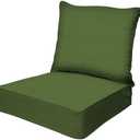 Honeycomb Outdoor Deep Seat, 24 x 23, Textured Solid Artichoke Green Chair Cushion for Patio Furniture