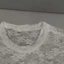Women's Lace Long Sleeve Mesh Top Mock Neck Sheer Blouse See Through Floral Crochet Tops (Medium)