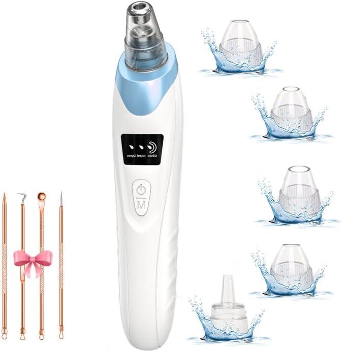 2025 Blackhead Remover Pore Vacuum,Facial Pore Cleaner-5 Suction Power,5 Probes,USB Rechargeable Blackhead Vacuum Kit Electric Acne Extractor Tool for Adult