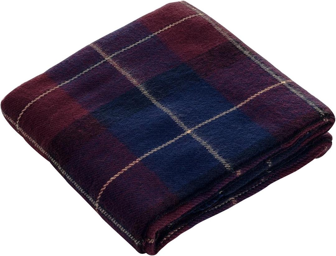 Lavish Home Throw Blanket  50x60 Soft Cashmere-Like Acrylic, Machine-Washable and Lightweight Decorative Throw Blanket for Bed, Sofa, or Chair - (Blue & Red Plaid)