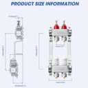 ABST PEX Manifold,2 Loop Stainless Steel Floor Radiant Heat Manifold Kit with 1/2" Adapters Included for Hydronic Radiant Floor Heating