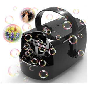 Bubble Machine Durable Automatic Bubble Blower, 18000+ Big Bubbles Per Minute Bubbles for Kids Toddlers Bubble Maker Operated by Plugin or Batteries Bubble Toys for Indoor Outdoor Birthday Party