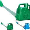 XXXFLOWER 1.5 Gallon Green Watering Can Outdoor Garden Flower Plant, Lightweight 6 L Water Cans with Detachable Nozzle Watering Pot for Office House Garden Green