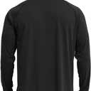 Men's Swim Shirts Long Sleeve Rash Guard UPF Sun Protection Tops (Black, S)
