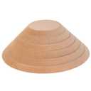 LEOLIO 6 Pcs Ceramic Mold for Clay, Wooden Pottery Clay Molds for Pottery, Elegant Ceramic Plate for Slump Tools and Handbuilding Craft (Round, 5.0‘’-11.0")