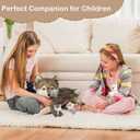 5 Pcs Wolf Stuffed Animal Set, 16 Inch Large Mommy Stuffed Wolf Plush Toy with 4 Cute Babies Wolves Inside, Furry Wolf Plushies with Pups for Kids Boys Girls Christmas Birthday Gift